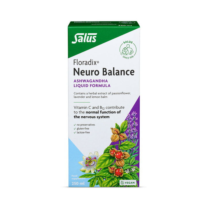 Floradix Neuro Balance Ashwagandha Liquid Formula.