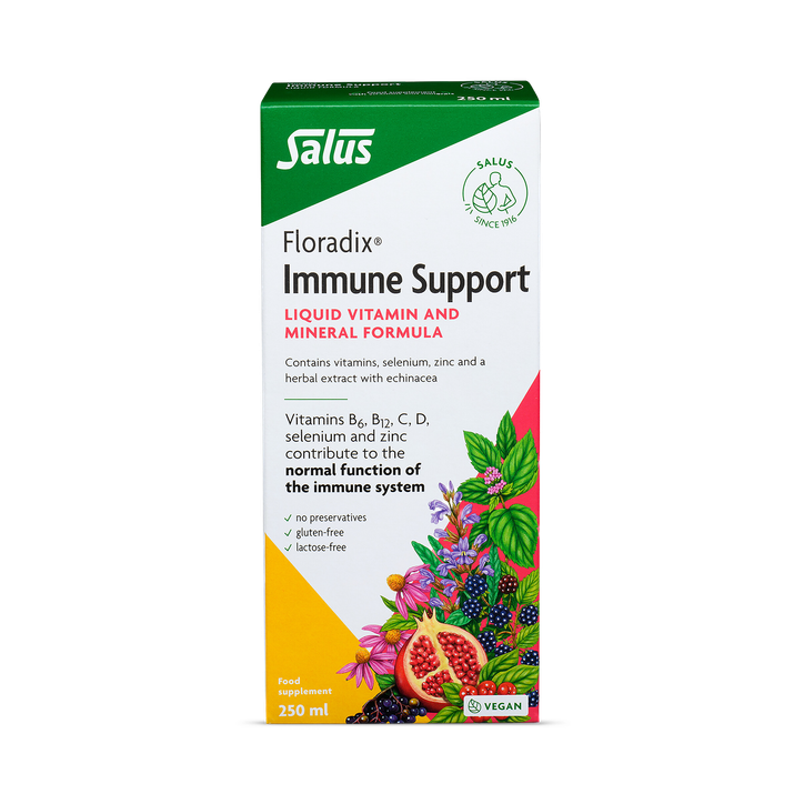 Floradix Immune Support Liquid Vitamin and Mineral Formula.