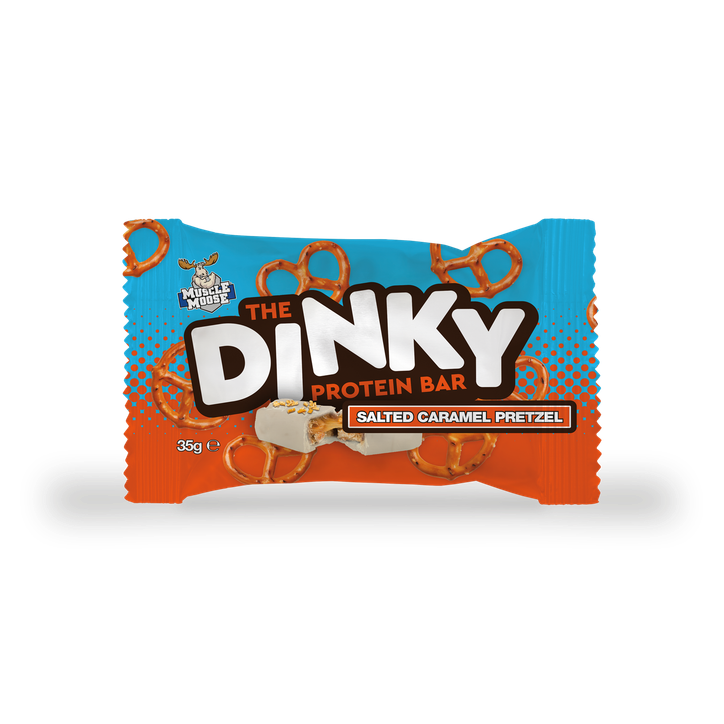 Muscle Moose Dinky Protein Bar - Salted Caramel Pretzel 12 x 35g