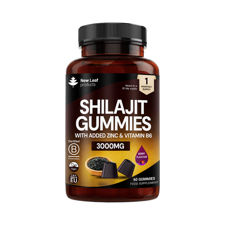 New Leaf Products Shilajit Gummies Enriched with Zinc & Vitamin B6 60 Gummies