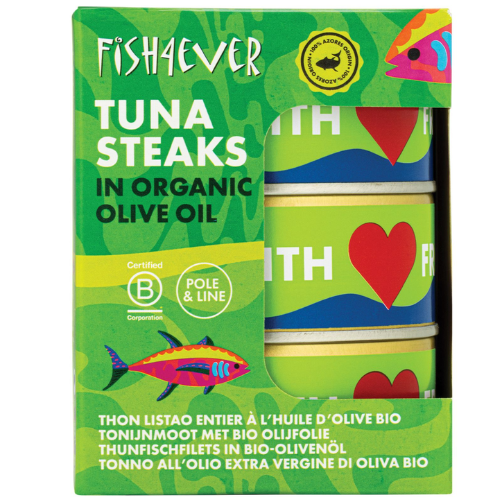 Fish4ever Azores Skipjack Tuna Steaks in Olive Oil 3 Pack