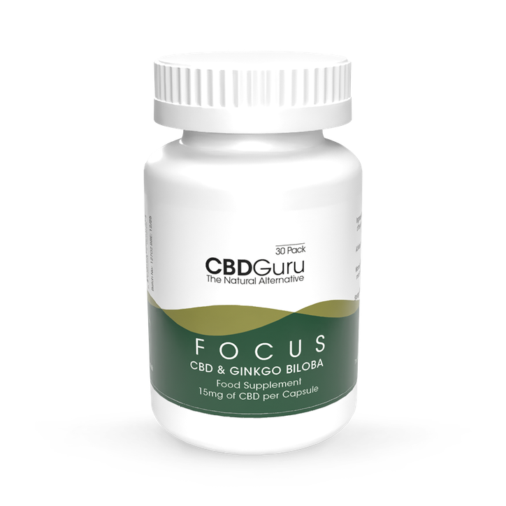 CBD Guru Focus Capsules - 15mg - 30 pack