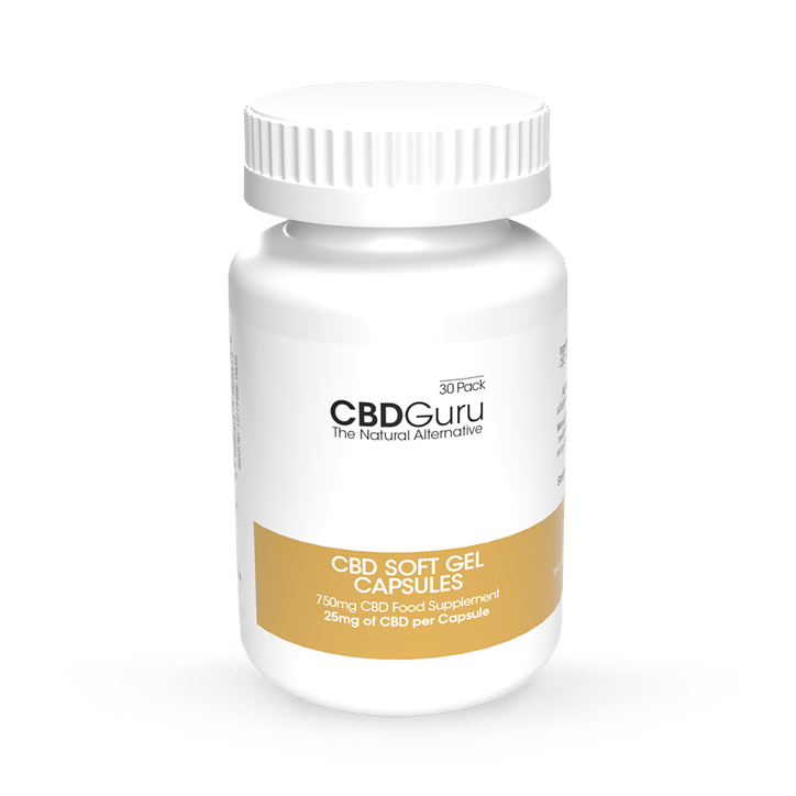 CBD Guru CBD Soft Gel Capsules - 25mg per capsule - 30 pack