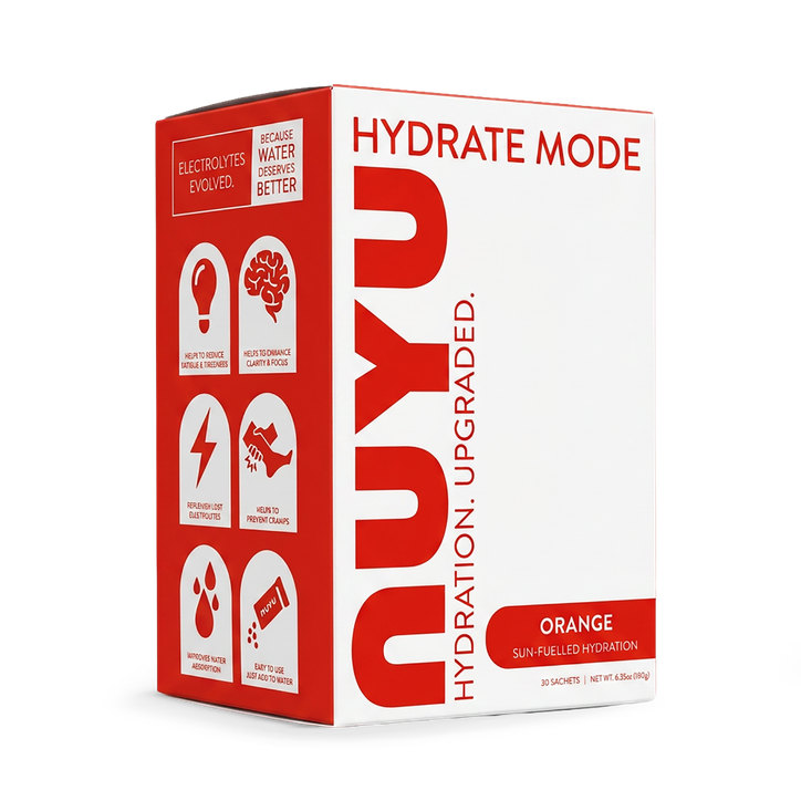 NUYU Hydrate Mode Orange Electrolytes 30 Sachets