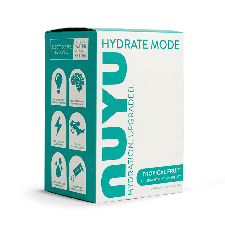 NUYU Hydrate Mode Tropical Fruits Electrolytes 30 Sachets