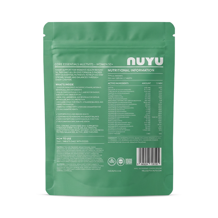 NUYU Core Essentials Women's 50+ Multivitamin 60 Tablets image 2