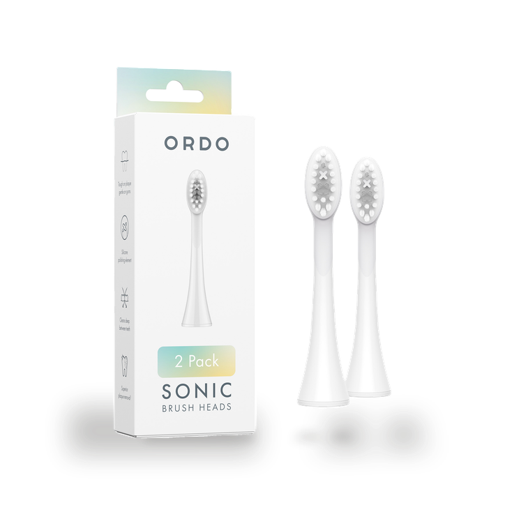 Sonic Brush Heads White Silver x 2