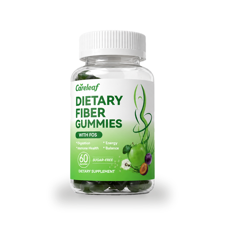 careleaf Sugar Free Dietary Fiber Gummies Green Apple Flavor 60 Gummies