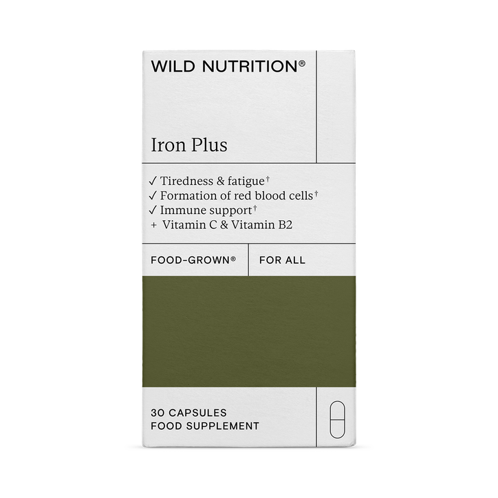 Wild Nutrition Food-Grown Iron Plus 30 Capsules
