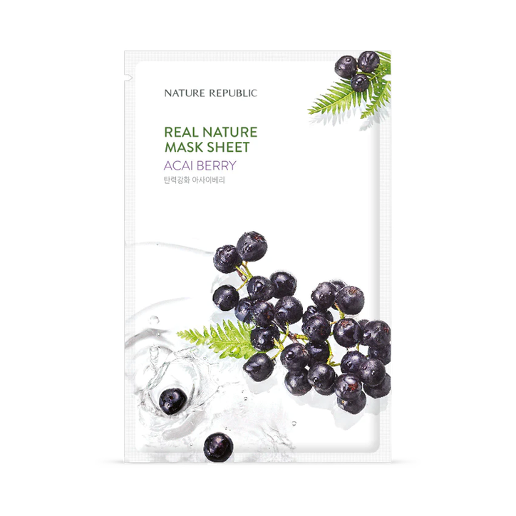 Nature Republic Real Nature Sheet Mask  - Acai Berry - 1 pc