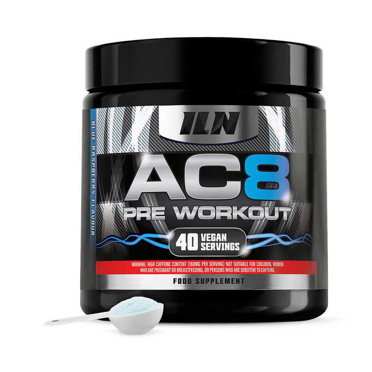 AC8 Pre Workout Powder – Up to 6,660mg Actives Per Serving – With Creatine and Caffeine – Preworkout Supplement Drink 360g