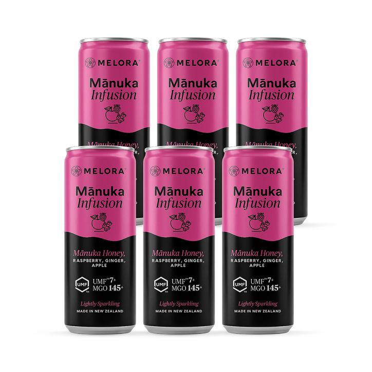 Melora Manuka Honey Infusion with Raspberry, Ginger & Apple 6x250ml