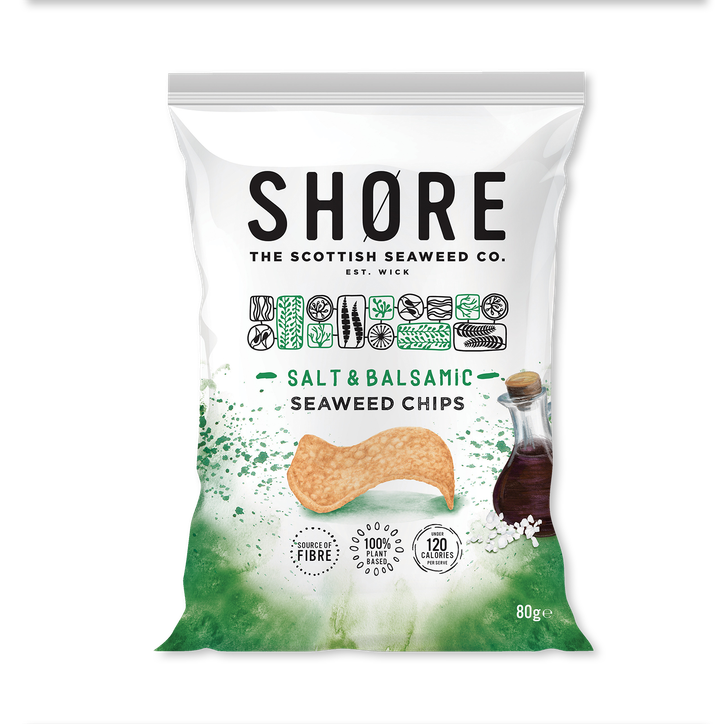 Shore Seaweed Chips Salt & Balsamic 80g