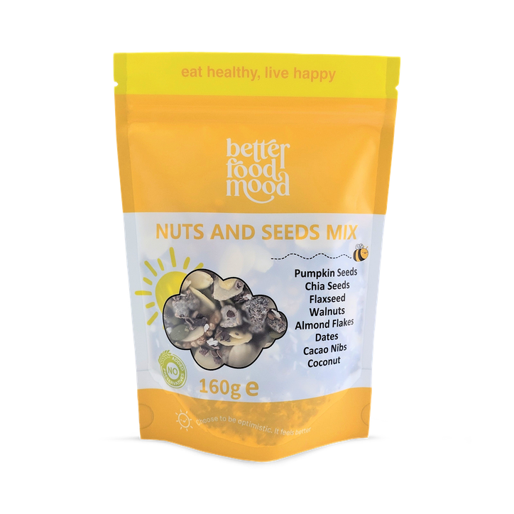 Better Food Mood Seeds and Nuts Mix - Breakfast Sprinkles Seeds Mix Walnuts 160g