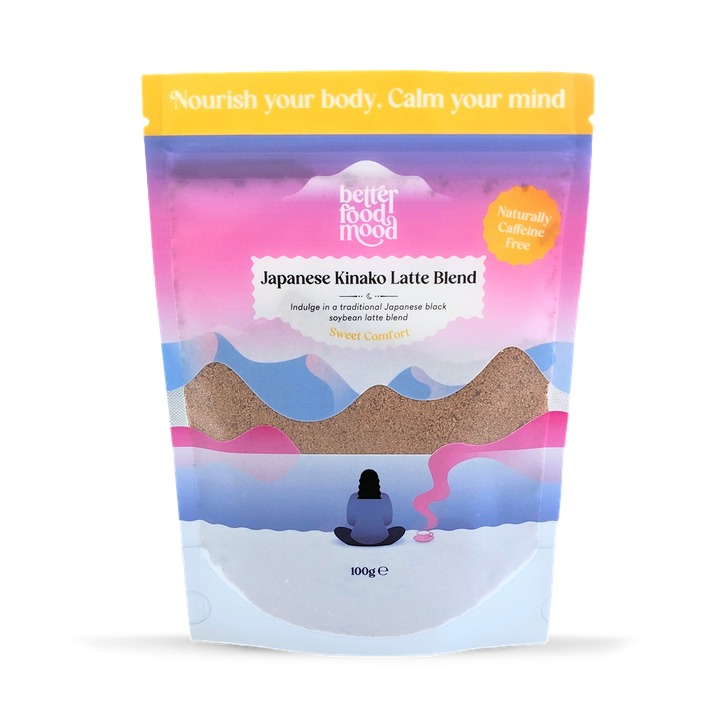 Better Food Mood Japanese Tea - Authentic Kinako Latte Blend - Black Soybean Indulgent Powder Blend 100g