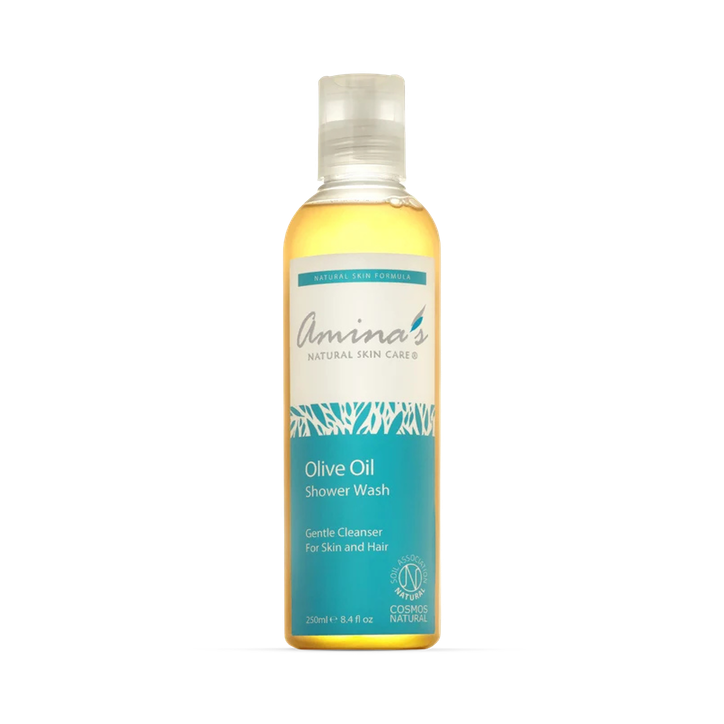 Amina's Natural Skincare Organic Olive Oil Shower Wash for Everyday Use For All The Family