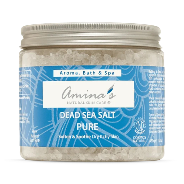 Amina's Natural Skincare Pure Natural Bath Dead Sea Salts 450g