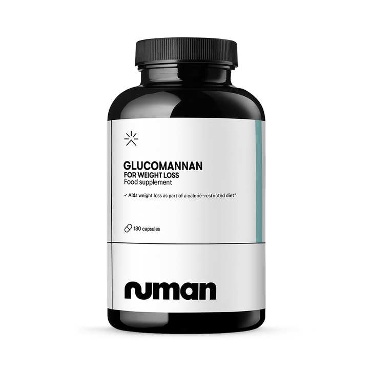 Numan Glucomannan for Weight Loss Support – Feel Full & Reduce Appetite, Glucomannan Capsules 1000mg per Serving | Natural Fibre from Konjac Root, Vegan-Friendly | 180 Capsules | Made in The UK