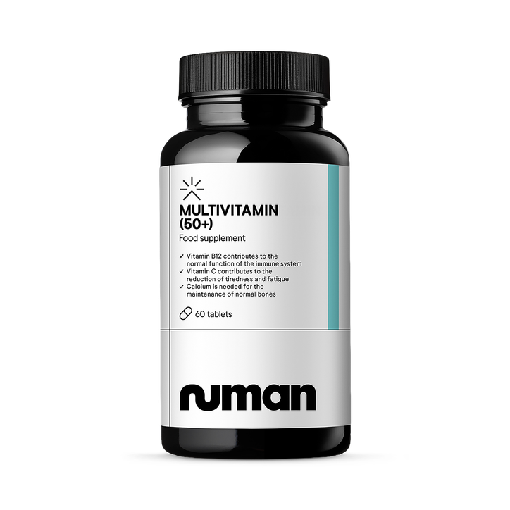 Numan Multivitamin Tablets for Over 50s | 22 Vitamins & Minerals incl. Vitamin C, D3, K2, Magnesium & Zinc | Daily Nutritional Support for Energy, Immunity, Bones & Cognitive Function | 60 Tablets