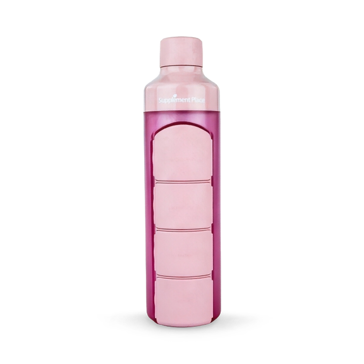 Supplement Place YOS Bottle | Pill Box & Water Bottle in One! | Pink