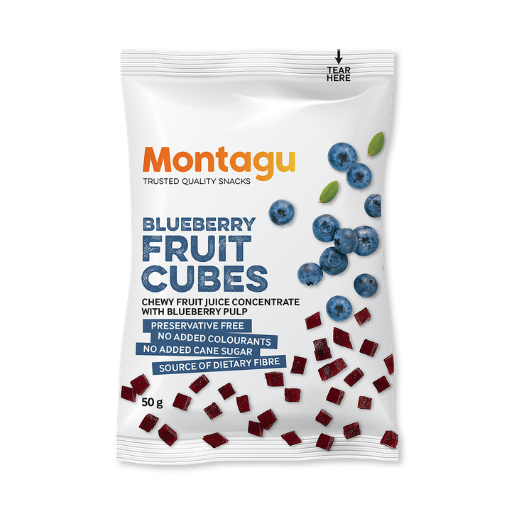 Montagu: Fruit Cubes - Blueberry-Box 10 x 50g
