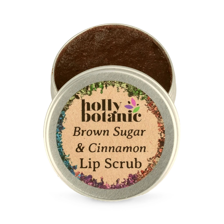 Holly Botanic Natural Lip Scrub | Brown Sugar & Cinnamon | 17g