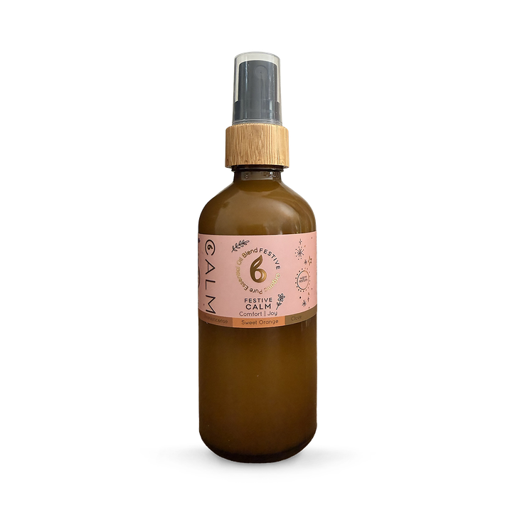 B Calm Festive Calm Christmas Room & Yoga Mat Spray 100ml – Frankincense, Sweet Orange & Clove