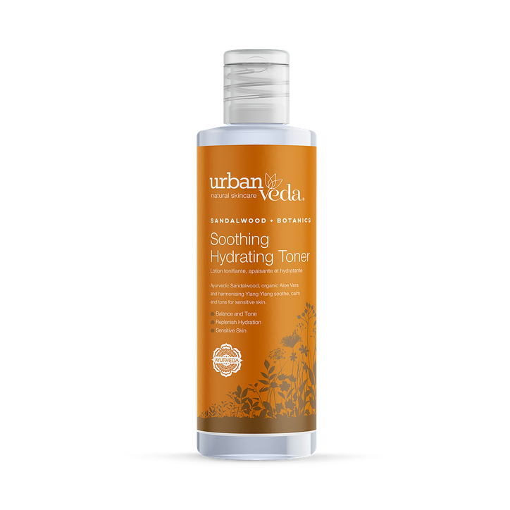 Urban Veda Soothing Hydrating Toner, Ayurvedic Sandalwood & Aloe Vera for Delicate, Normal to Dry Skin 150ml