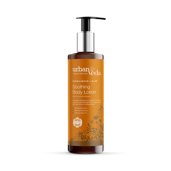 Urban Veda Soothing Sandalwood Body Lotion, Ayurvedic Moisturiser for Dry and Delicate Skin 250ml