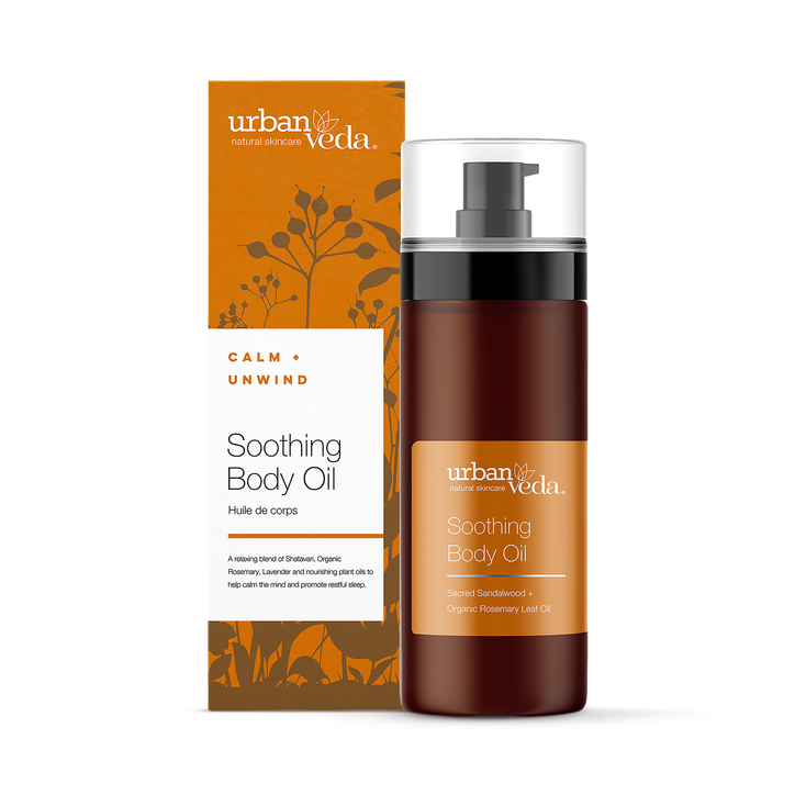 Urban Veda Soothing Sandalwood Body Oil for Dry Skin, Pure Aromatherapy Spa Oil to Calm and Hydrate 100ml