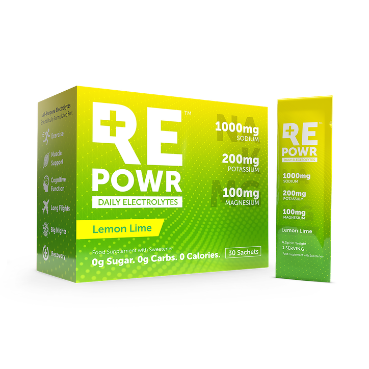 REPOWR Daily Electrolytes Lemon Lime 30 Sachets