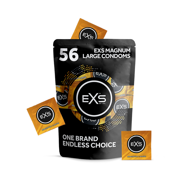 EXS Magnum 60mm Large Condoms Vegan Latex 56 Pack