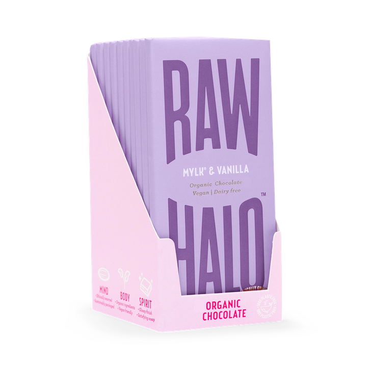 Mylk & Vanilla Organic Vegan Chocolate Bars 10x70g