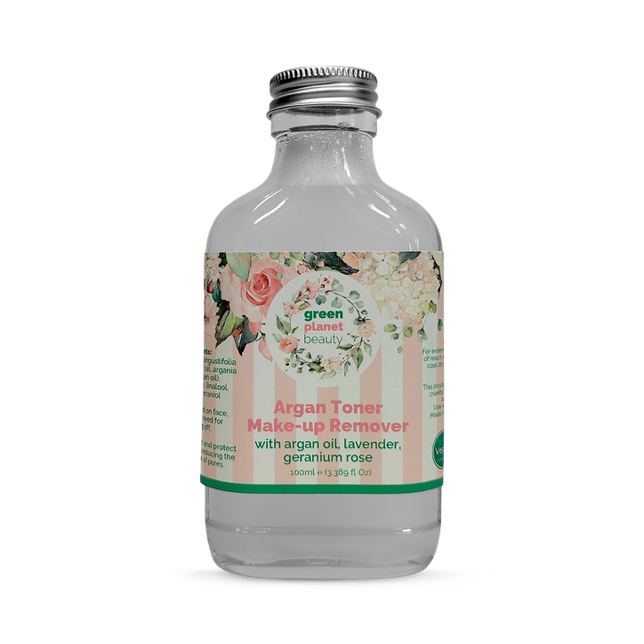 Green Planet Beauty Vegan Toner Make-up Remover With Argan and Lavender 100ml