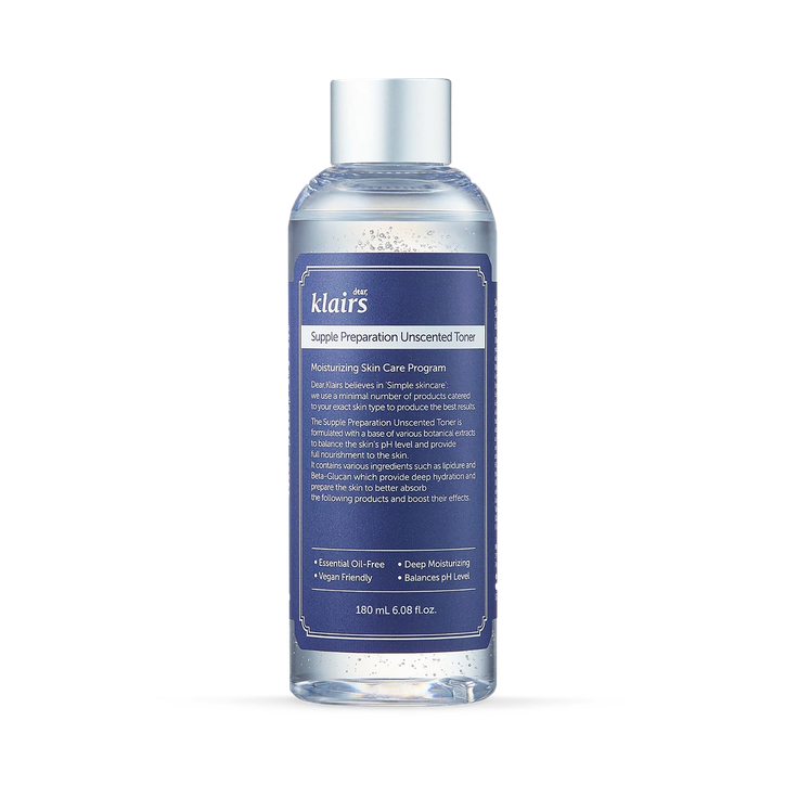 DEAR KLAIRS Hyaluron Supple Preparation Unscented Toner 180ml