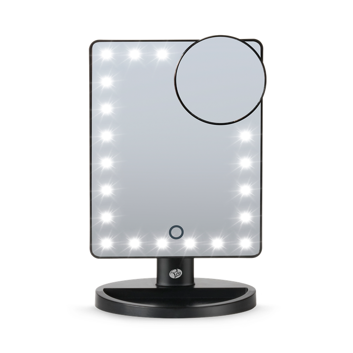 Rio 24 LED Makeup Mirror with mini removable 10X Magnifying Mirror