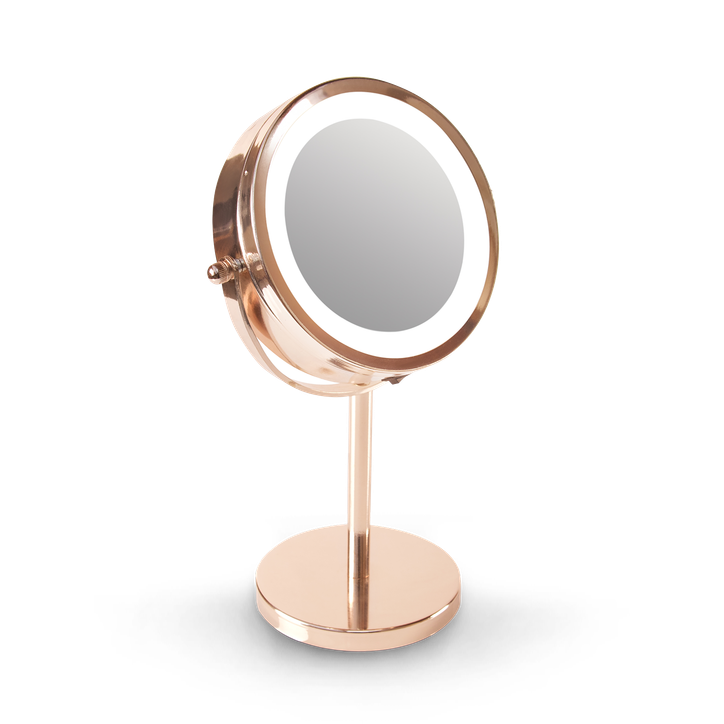 Rio Rose Gold 24 LED Makeup Mirror with mini removable 10X Magnifying Mirror