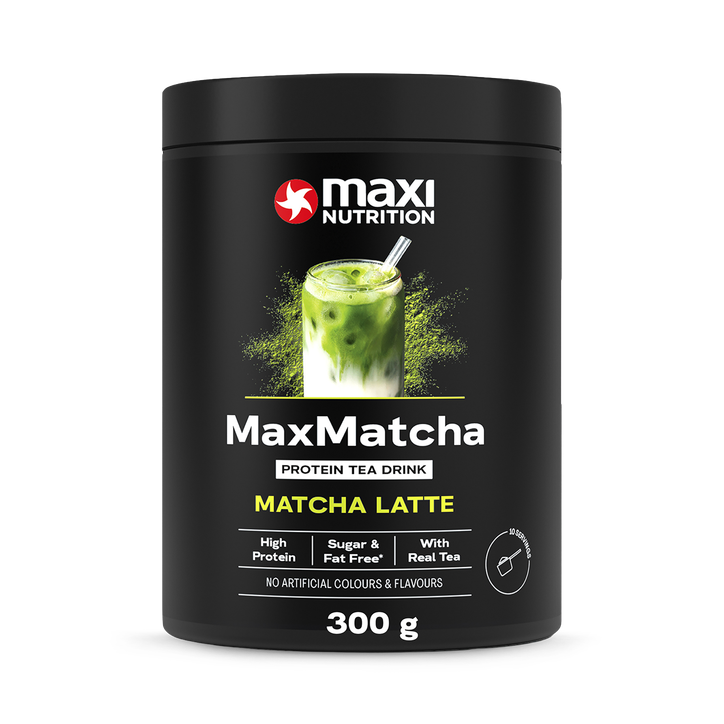 MaxiNutrition Matcha Strawberry Whey Protein 300 g, with Japanese Matcha, Sugar Free & Low fat, 21g Protein per serving, 112 calories. NO ARTIFICIAL COLOURS & FLAVOURS
