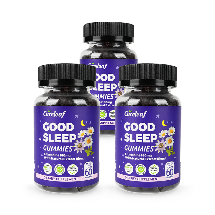 Careleaf Good Sleep Gummies Cherry Flavor 3 x 60 Gummies