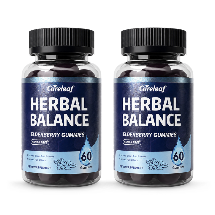 Careleaf Herbal Balance Elderberry Gummies Cranberry Flavor 2 x 60 Gummies