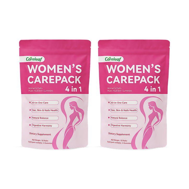 Careleaf Sugar Free  Women's Carepack 4 in 1 Mixed Flavors 4Gummies × 30 Packs