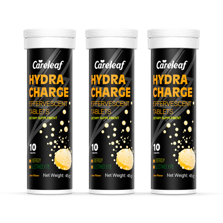 Careleaf Hydration Energy Electrolyte Tablets Lime Flavor 3 x 10 Tablets