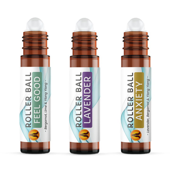 3pk Roller Ball Gift Set - Feel Good Aromatherapy Roll On Essential Oil - 10ml