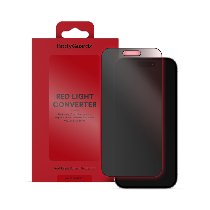 BodyGaurdz Red Light Converter Phone Privacy Screen Protector for iPhone 17/16 Pro
