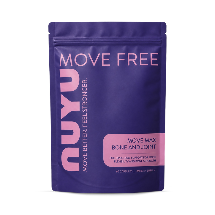 NUYU Move Max Joint Support with Glucosamine, Chondroitin, Turmeric & DHA 60 Capsules