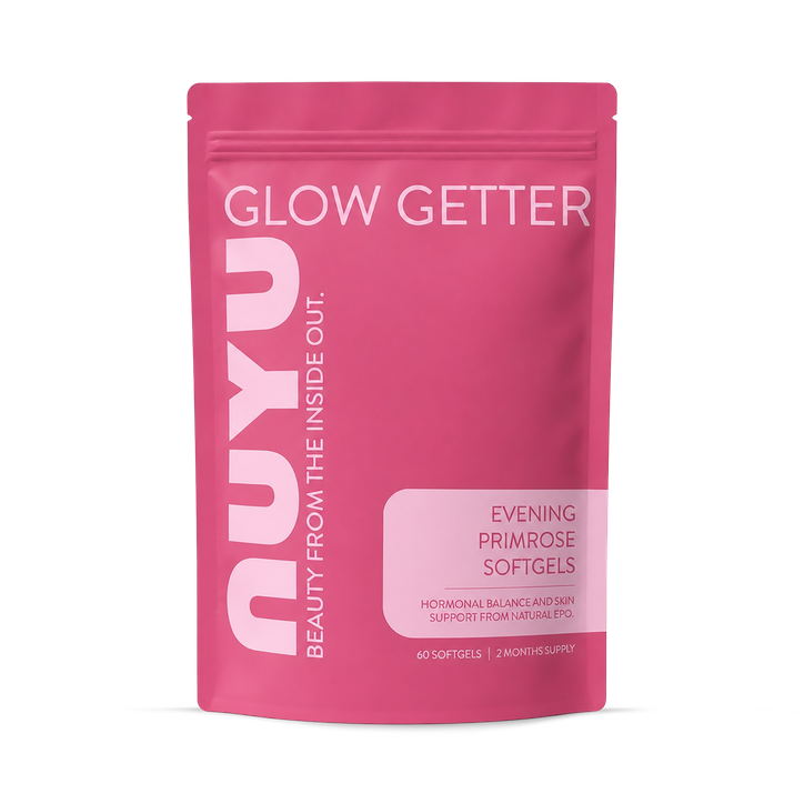 NUYU Evening Primrose Oil 1000mg Cold-Pressed with GLA 60 Softgels