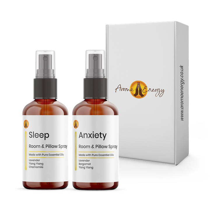 Sleep Pillow Spray Room Mist 2 Pack Gift Box Set | Anxiety & Sweet Dreams 10ml
