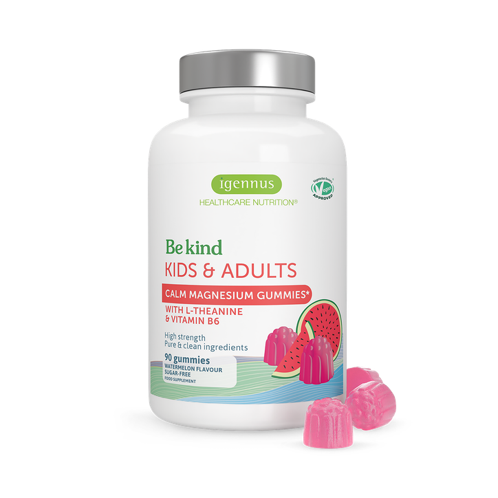 Calm Magnesium Gummies, with L-Theanine & Vitamin B6, for Kids & Adults, 90 Gummies