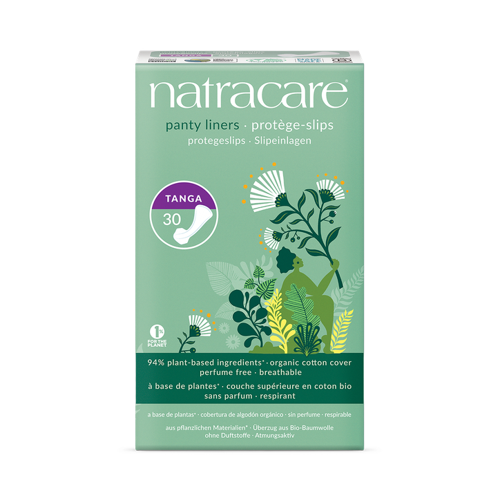 Natracare Panty Liners 30 Count | Tanga Style for G-String and Thongs | Pack of 1