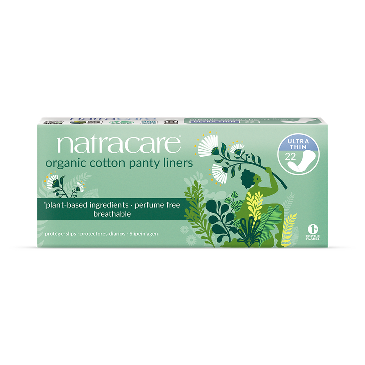 Natracare Ultra Thin Organic Cotton Panty Liners 22 Count | Pack of 1